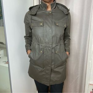 EUC J. Crew M Womens Downtown Field Utility Jacket Cotton drawstring